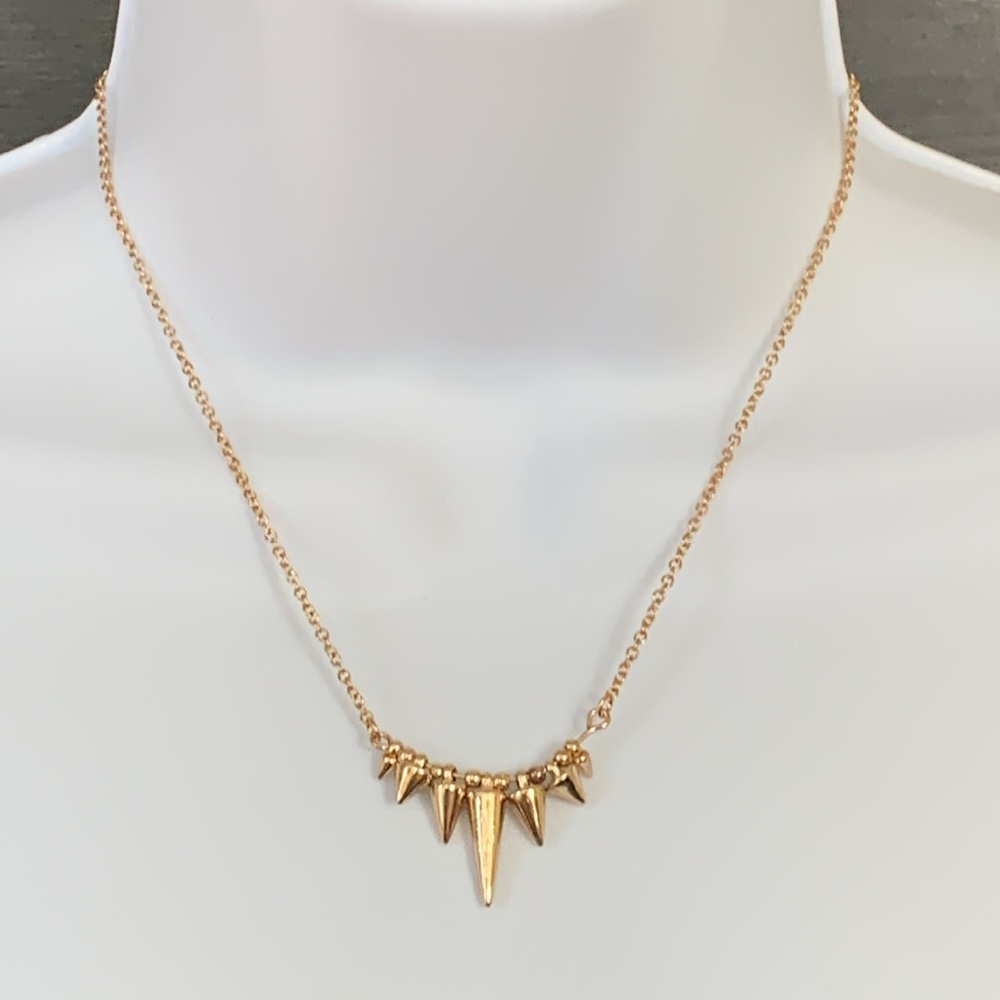 Apt.9 Spike Gold Tone 17” Necklace with 3” Extender